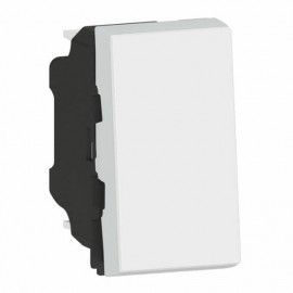 Poussoir témoin Mosaic Legrand - 1 module - 6A - 250V - Blanc