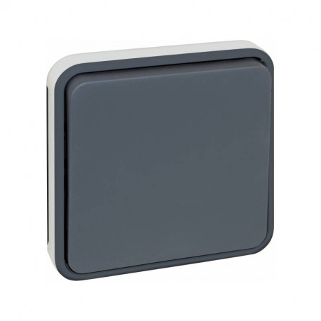 Mécanisme bouton poussoir Oxxo Eur'Ohm - 10A - IP 55 - Gris
