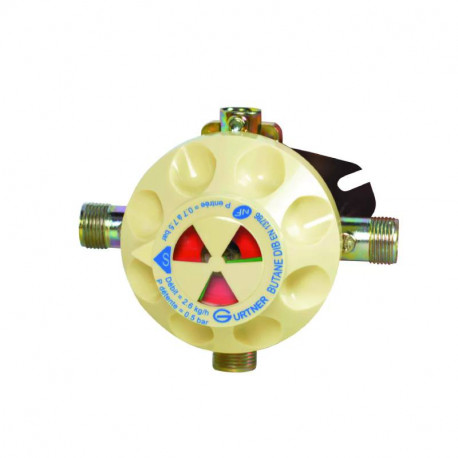 Détendeur inverseur automatique Butane Gurtner - 2,6kg/h - 0.7 à 7.5 bar - Blanc