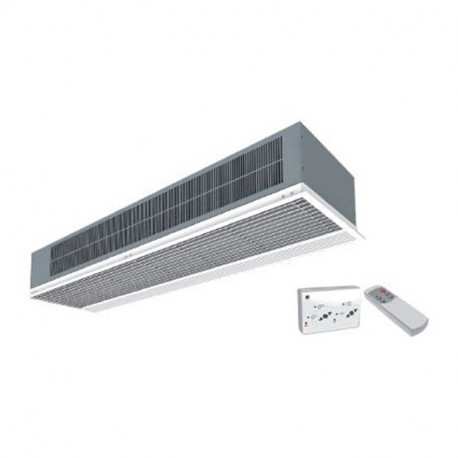 Rideau d'air chaud électrique encastrable Ridair 1500E - 1250/2050m³/h - 6/9kW - Blanc