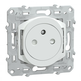 Prise électrique affleurante Ovalis Schneider Electric - Griffes montées - 2P+T - 16A - 250V - Blanc