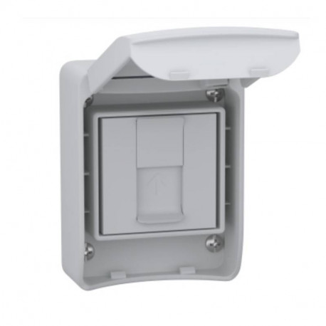 Socle Mureva Schneider Electric - pour prise RJ45 S-ONE - IP65 - Gris