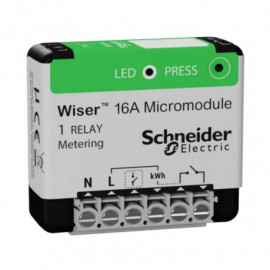 Micromodule encastré Wiser Schneider - Pour ballon d'eau chaude - 16A - Zigbee
