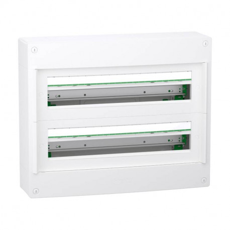 Coffret en saillie PrismaSeT XS Schneider Electric - 2 rangées - 24 modules - Sans porte