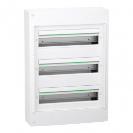 Coffret en saillie PrismaSeT XS Schneider Electric - 3 rangées - 18 modules - Sans porte