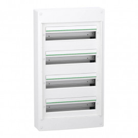 Coffret en saillie PrismaSeT XS Schneider Electric - 4 rangées - 18 modules - Sans porte