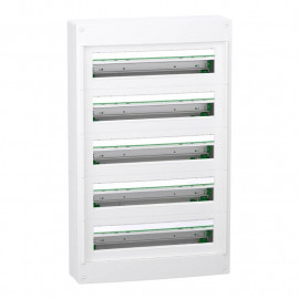 Coffret en saillie PrismaSeT XS Schneider Electric - 5 rangées - 24 modules - Sans porte