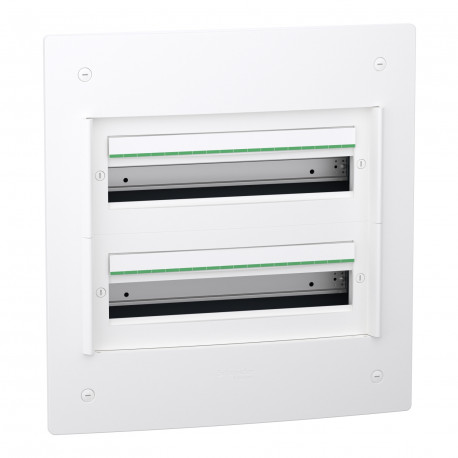 Coffret encastré PrismaSeT XS Schneider Electric - 2 rangées - 18 modules - Sans porte