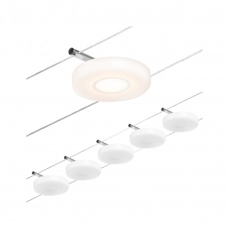 Kit Corduo Wire System DiscLED 5x4,5W Chrome dép/chrome 12V CC 60VA Syn 3000K