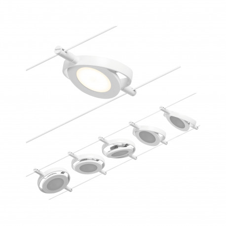 Kit Corduo Wire System RoundMac 5x4,5W Blanc dép/Chrome 12V CC 60VA Syn 3000K