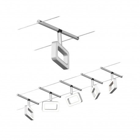 Frame Kit de base 5x280lm 5x4,8W 3000K 230/12V Chrome mat/Chrome - CorDuo