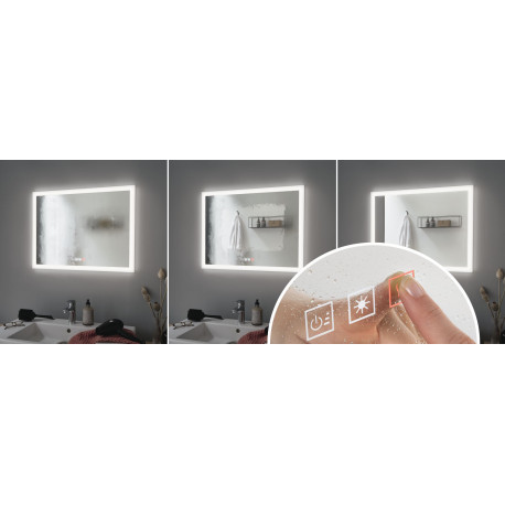 WallCeiling HomeSpa Mirra rond IP44 LED WhiteSwitch 21W 600mm Mir/Bc 230V Mét/Ac