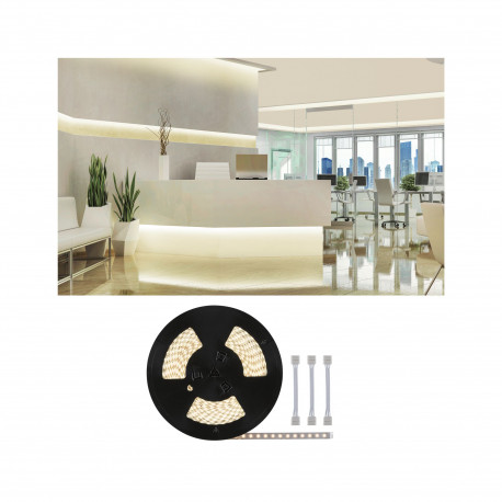 Strip MaxLED 500 20m Blanc chaud IP20 2700K 72W 24V Argent