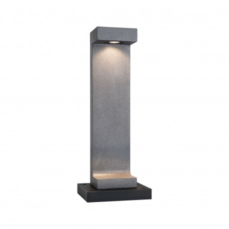 Borne lumineuse 230V ext Concrea 6,8W IP65 black 3000K Sandstone Cement