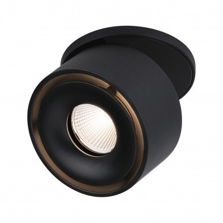 Spot LED encastré Spircle Paulmann - Rond - 8W - 3000K - IP20 - Noir mat - Non dimmable