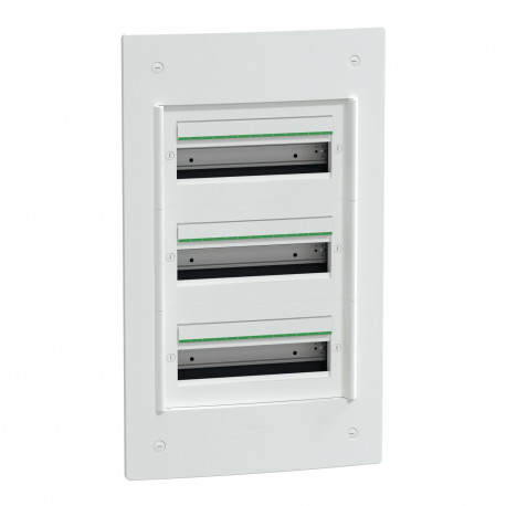 Coffret encastré PrismaSeT XS Schneider Electric - 3 rangées - 13 modules - Sans porte