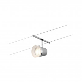 Spot individuel Cone pour câbles tendus CorDuo Paulmann - 10W max - 12V - GU5,3 - IP20 - Chrome - Non dimmable
