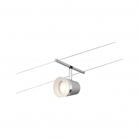 Spot individuel Cone pour câbles tendus CorDuo Paulmann - 10W max - 12V - GU5,3 - IP20 - Chrome - Non dimmable