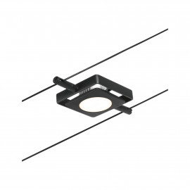 Spot individuel MacLED pour câbles tendus CorDuo Paulmann - 4.5W max - 12V - 3000K - Noir & chrome - Non dimmable