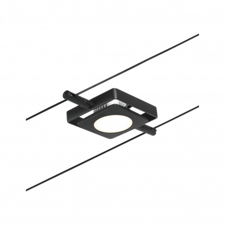 Spot individuel Câbles tendus LED MacLED Paulmann 1x4,5W IP20 3000K Noir mat, Chrome