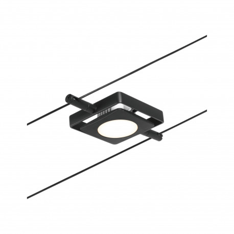 Spot individuel MacLED pour câbles tendus CorDuo Paulmann - 4.5W max - 12V - 3000K - Noir & chrome - Non dimmable
