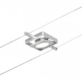 Spot individuel MacLED pour câbles tendus CorDuo Paulmann - 4.5W max - 12V - 3000K - Chrome - Non dimmable