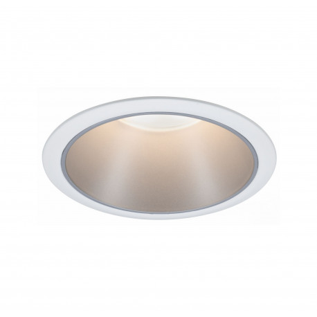 Spot encastré rond Cole Coin Paulmann - Fixe - 6W - 2700K - IP44 - Blanc/Argent - 3-Step-Dim