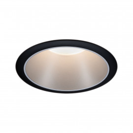 Spot encastré rond Cole Coin Paulmann - Fixe - 6W - 2700K - IP44 - Noir/ Argent - 3-Step-Dim