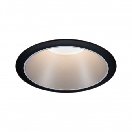 Spot encastré rond Cole Coin Paulmann - Fixe - 6W - 2700K - IP44 - Noir/ Argent - 3-Step-Dim