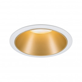 Spot encastré rond Cole Coin Paulmann - Fixe - 6W - 2700K - IP44 - Blanc/ Doré - 3-Step-Dim