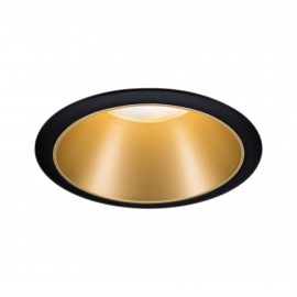 Spot encastré rond Cole Coin Paulmann - Fixe - 6W - 2700K - IP44 - Noir/ Doré - 3-Step-Dim