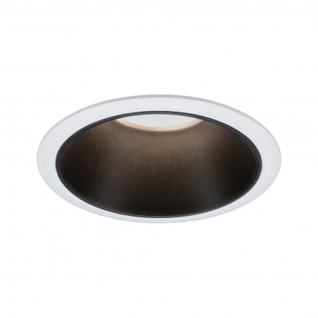 Spot encastré rond Cole Coin Paulmann - Fixe - 6W - 2700K - IP44 - Blanc/Noir - 3-Step-Dim