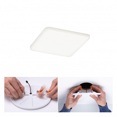 Panneau encastré LED Veluna VariFit Paulmann 1x8,5W IP44 4000K Satiné