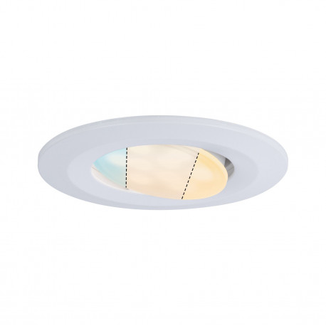 Spot LED rond orientable CCT Calla Paulmann - IP65 - 5.5W - 2700 à 6500K - Blanc - Non dimmable