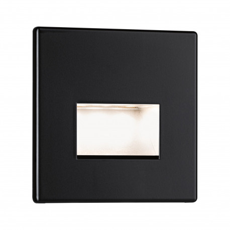 Encastré mural LED Edge Quadro Paulmann - Carré - 1,2W - 2700K - IP20 - Noir mat