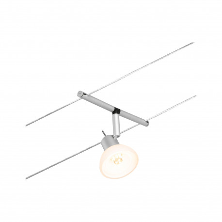 Spot individuel Sheela pour câbles tendus CorDuo Paulmann - 10W max - 12V - GU5,3 - IP20 - Chrome - Non dimmable