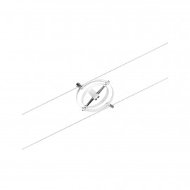 Spot individuel Cardan pour câbles tendus CorDuo Paulmann - 10W max - 12V - GU5,3 - IP20 - Blanc & chrome - Non dimmable