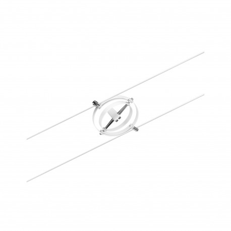 Spot individuel Cardan pour câbles tendus CorDuo Paulmann - 10W max - 12V - GU5,3 - IP20 - Blanc & chrome - Non dimmable