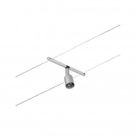 Spot individuel Salt pour câbles tendus CorDuo Paulmann - 10W max - 12V - GU5,3 - IP20 - Chromé mat - Non dimmable