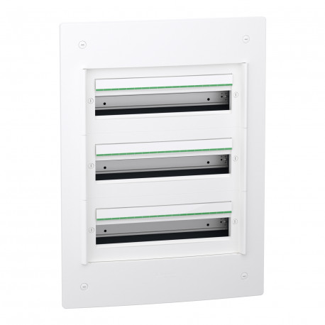Coffret encastré PrismaSeT XS Schneider Electric - 3 rangées - 18 modules - Sans porte
