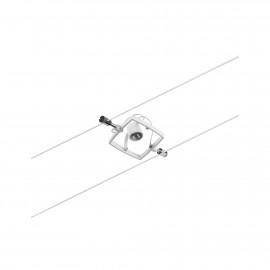 Spot individuel Mac II pour câbles tendus CorDuo Paulmann - 10W max - 12V - GU5,3 - IP20 - Blanc & chrome - Dimmable