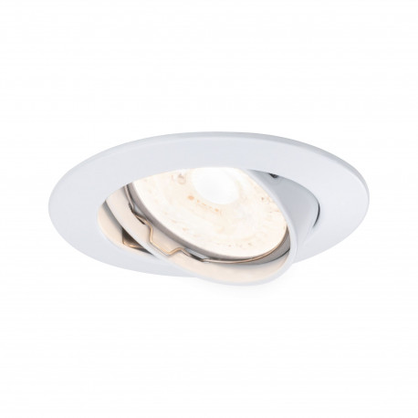 Spot encastré orientable Premium Paulmann - 230/12V - max.50W - GU5,3 - IP23 - Blanc - Dimmable