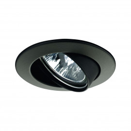 Spot encastré orientable Premium Paulmann - 230/12V - max.50W - GU5,3 - IP23 - Noir - Dimmable