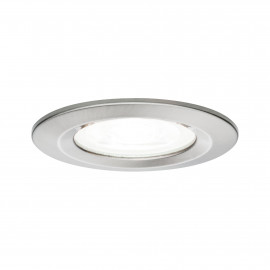 Spot encastré fixe Nova LED Paulmann - Rond - GU10 - 6.5W - 4000K - IP44 - Acier brossé