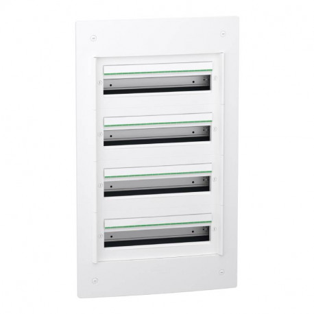 Coffret encastré PrismaSeT XS Schneider Electric - 4 rangées - 18 modules - Sans porte