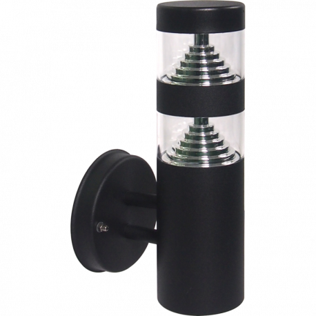 Applique extérieure montante LED Arlux - Série Castellane - 9W - 3000K - IP44 - Noir