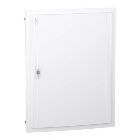 Coffret encastré PrismaSeT XS Schneider Electric - 4 rangées - 24 modules - Avec porte pleine