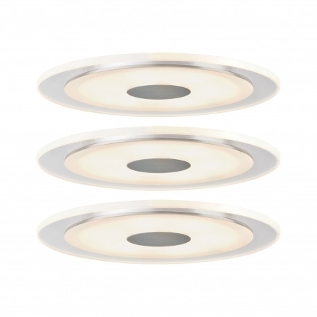 Prem. enc. Whirl rond dim. LED 3x6W 18VA 350mA 150mm alu brossé/satin alu/acryl