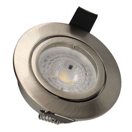Spot encastré orientable SPT201 Arlux - GU10 - 5W - 4000K - 380Lm - ø83mm - Acier