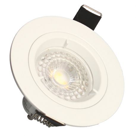 Spot encastré orientable SPT201 Arlux - GU10 - 5W - 4000K - 380Lm - ø83mm - Blanc